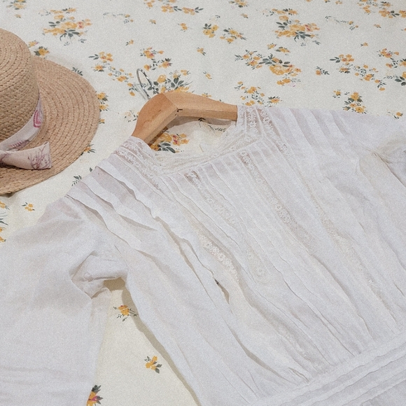 Antique Victorian 1900s Lawn Dress - Picture 3 of 12